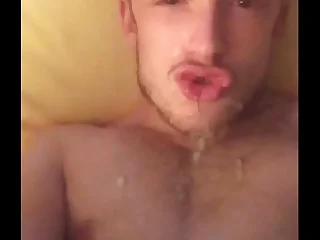 Twink cum in his face